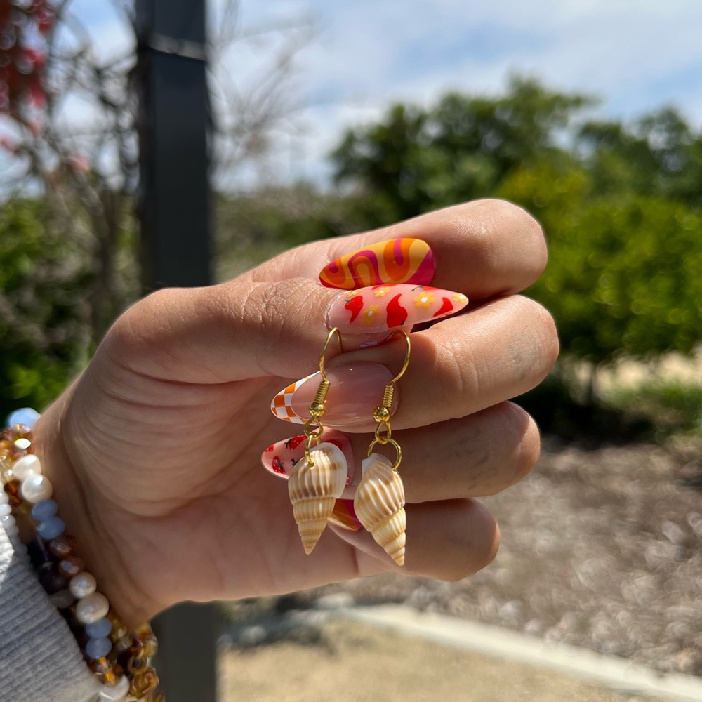 Handmade seashell earrings
